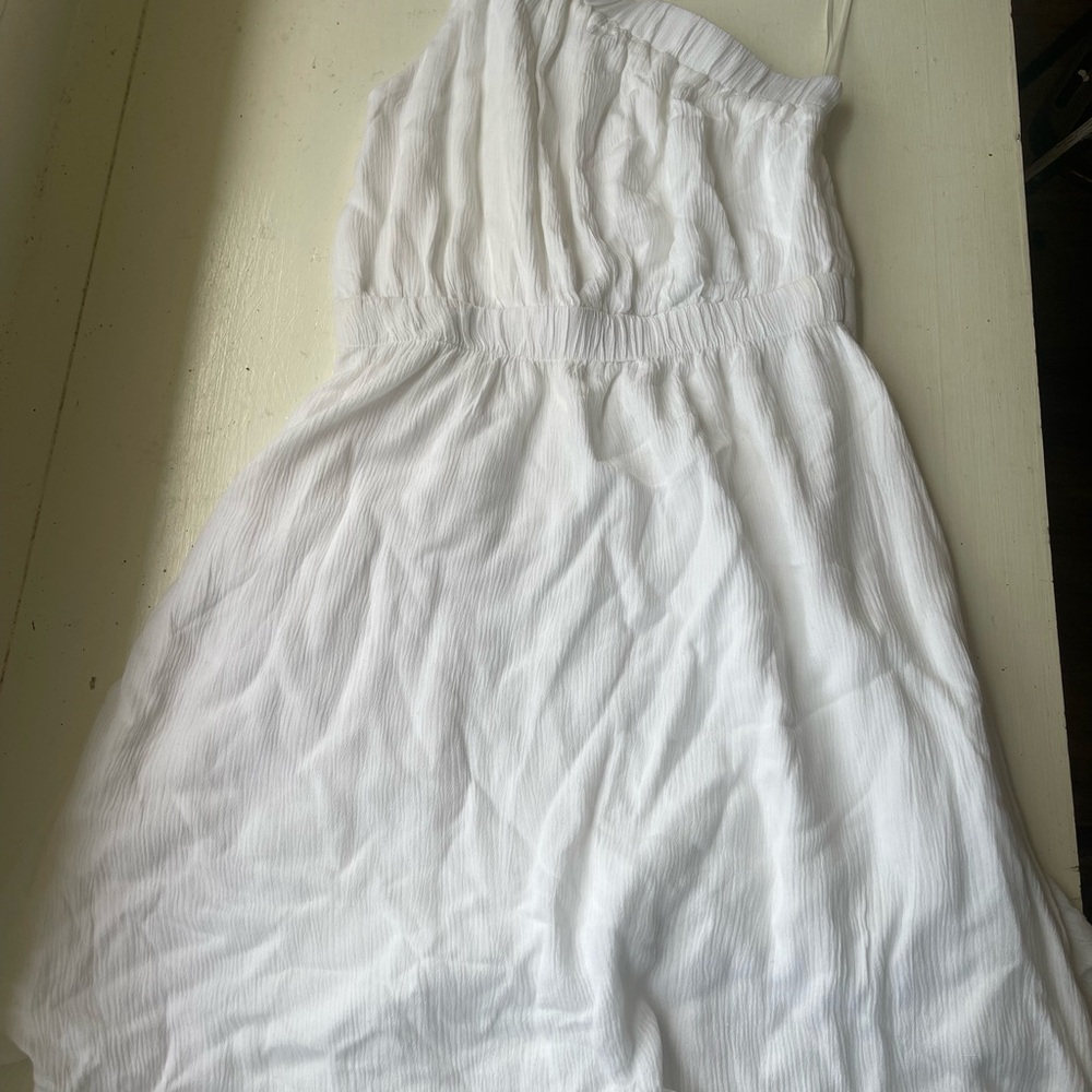 Abercrombie & Fitch White One Shoulder Dress